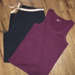 GapBody tank + pj pants